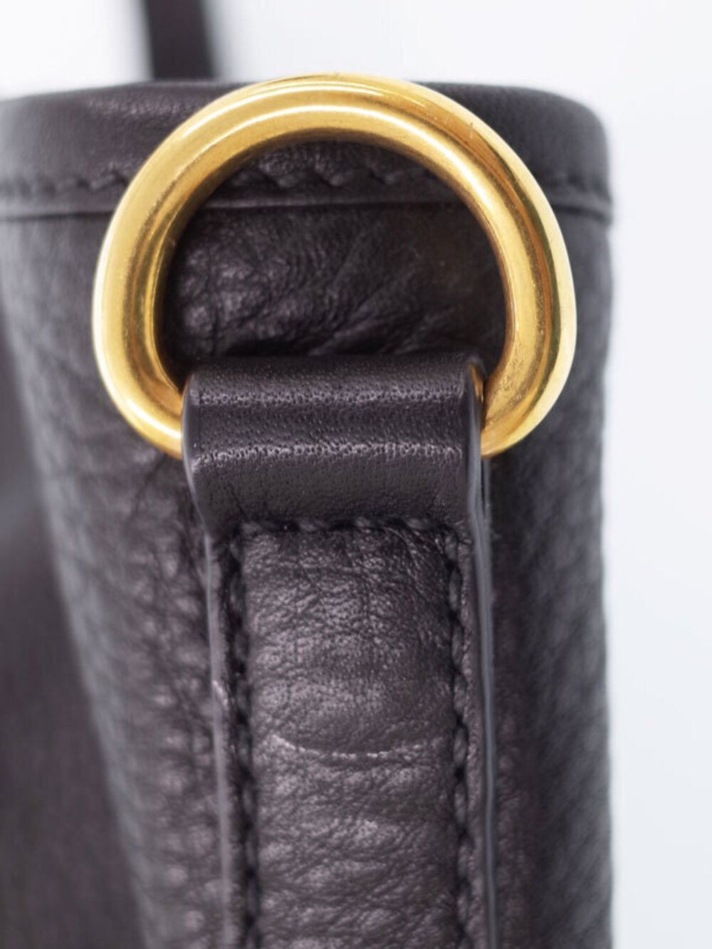 Prada tote Vitello 2WAY shopping bag Daino leather Black - Picture 6 of 9